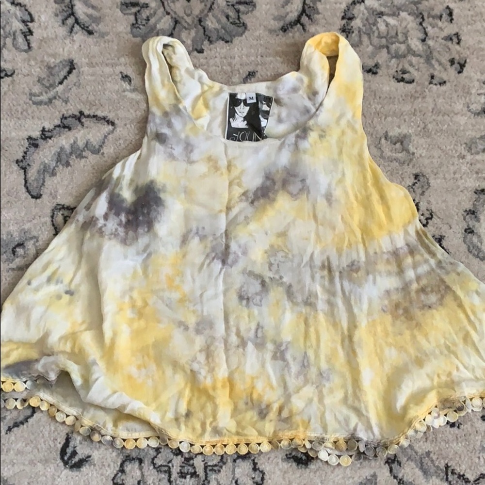 Young fabulous and broke tie dyed flowy tank
